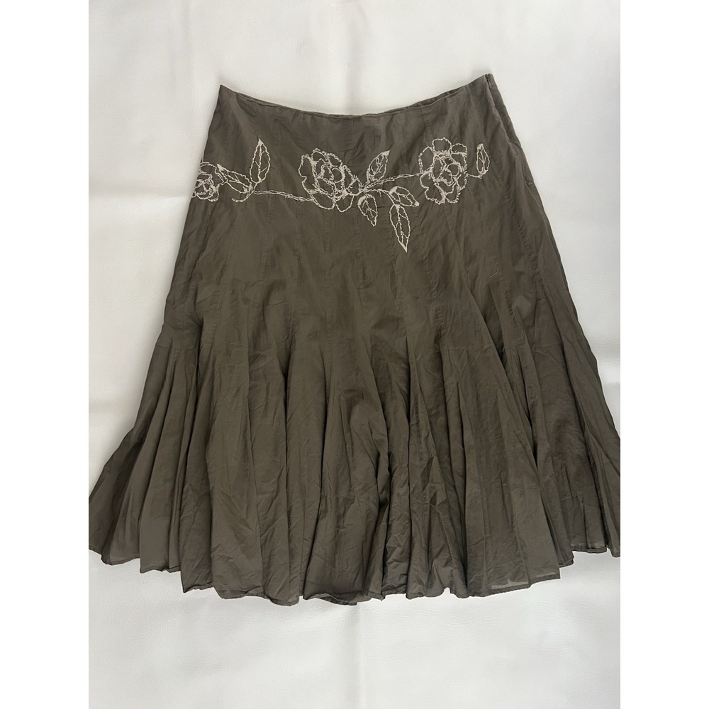 Ventilo La Colline Embroidered Size 18 Flare Midi Maxi Skirt Boho Festival Flowy
